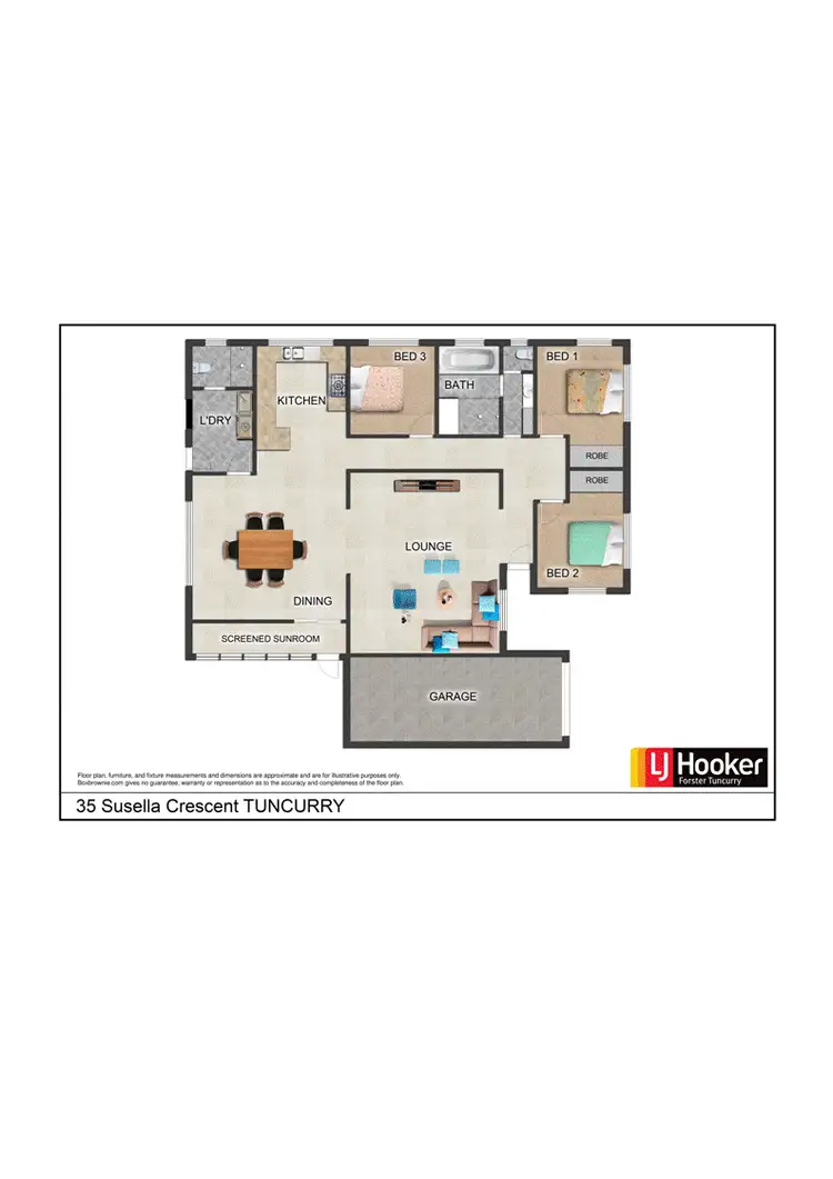 Floorplan of Homely house listing, 35 Susella Crescent, Tuncurry NSW 2428