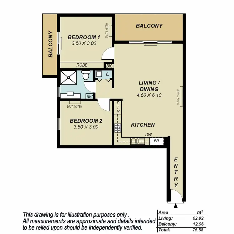 Floorplan of Homely apartment listing, 33/51 Victoria Parade, Mawson Lakes SA 5095