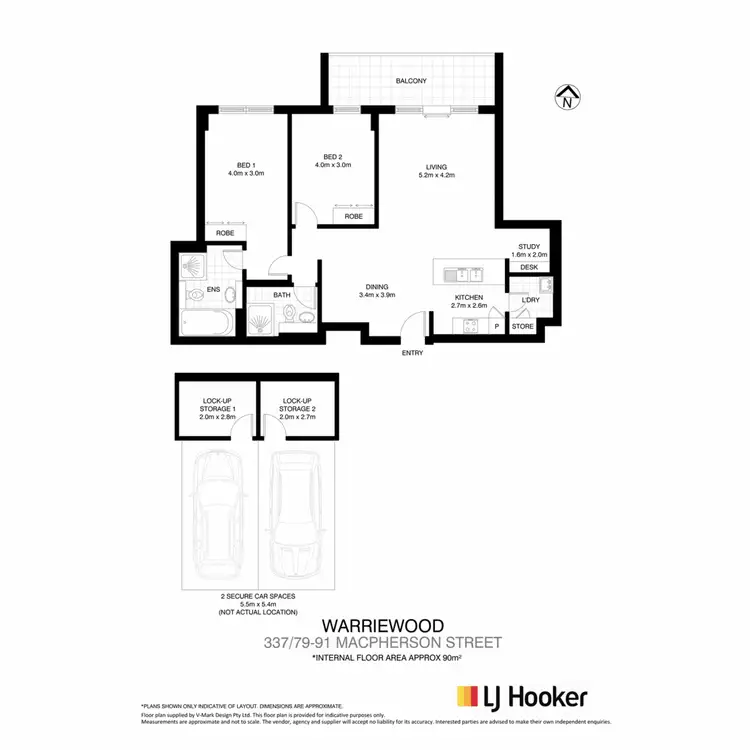 Floorplan of Homely apartment listing, 337/79-91 Macpherson Street, Warriewood NSW 2102
