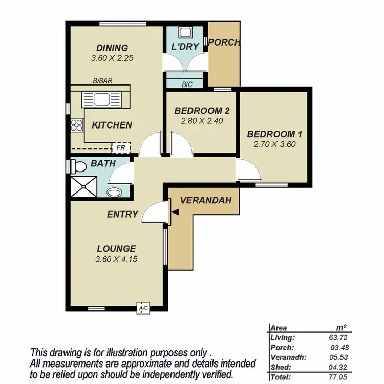 Floorplan of Homely unit listing, 6/17 Tullamore Court, Greenwith SA 5125