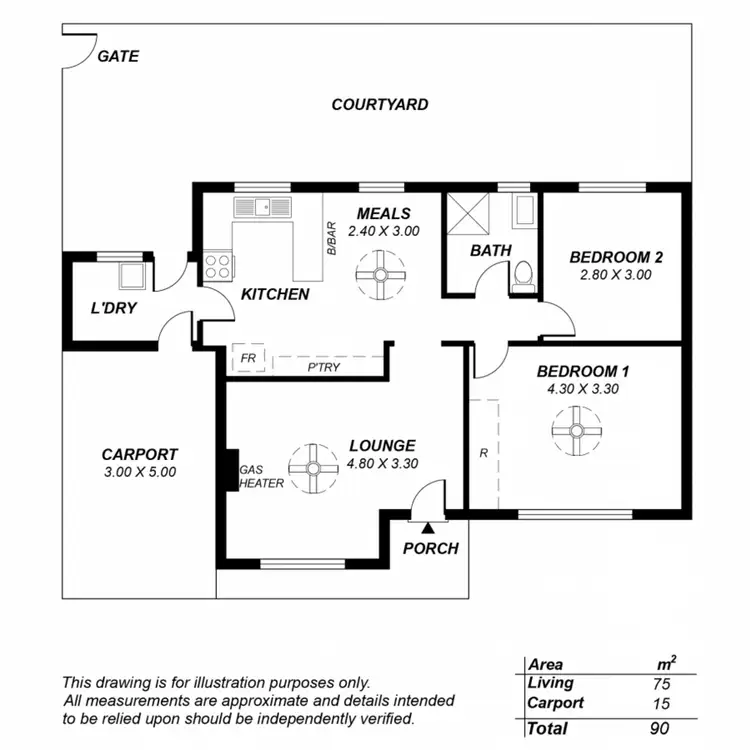 Floorplan of Homely unit listing, 4/69 Marian Road, Payneham South SA 5070