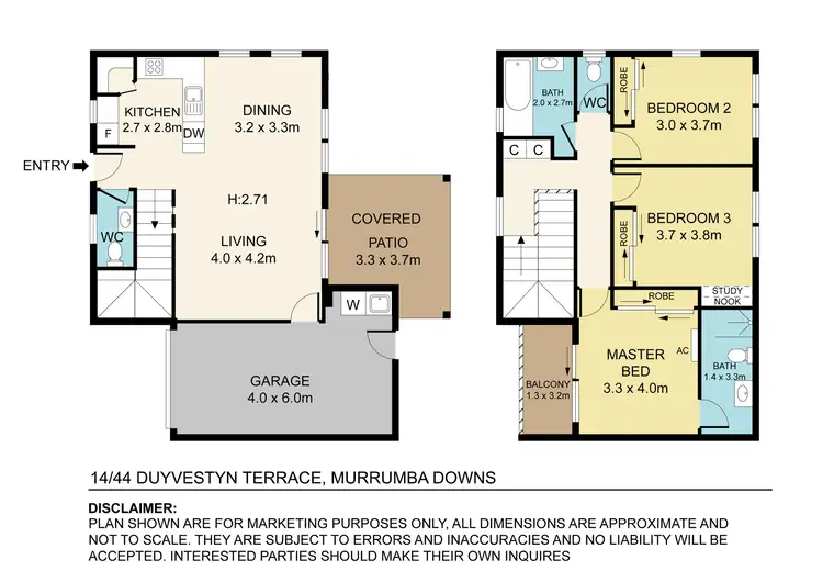 Floorplan of Homely townhouse listing, 14/44 Duyvestyn Terrace, Murrumba Downs QLD 4503