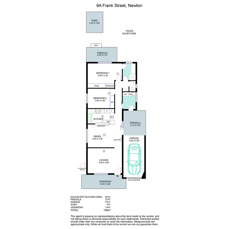 Floorplan of Homely house listing, 9a Frank Street, Newton SA 5074