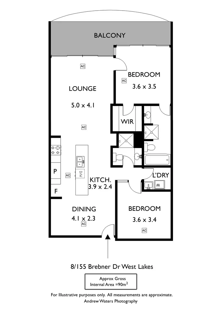 Floorplan of Homely apartment listing, 8/155 Brebner Drive, West Lakes SA 5021