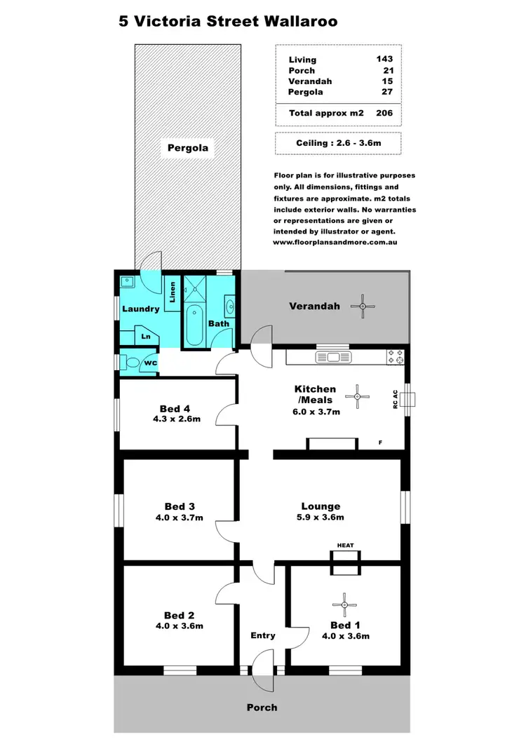 Floorplan of Homely house listing, 5 Victoria Street, Wallaroo SA 5556
