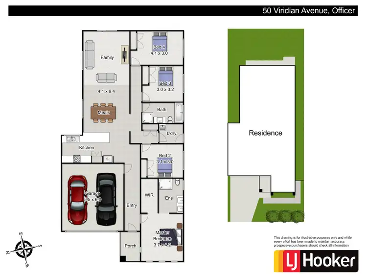 Floorplan of Homely house listing, 50 Viridian Avenue, Officer VIC 3809