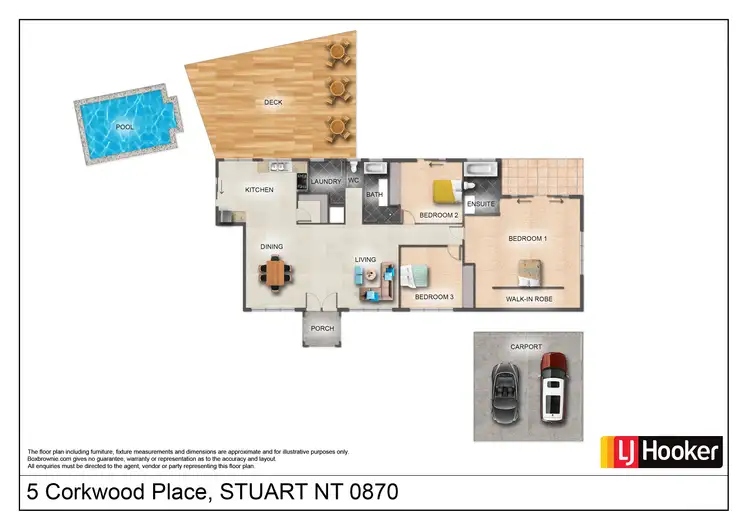 Floorplan of Homely house listing, 5 Corkwood Place, Stuart NT 870
