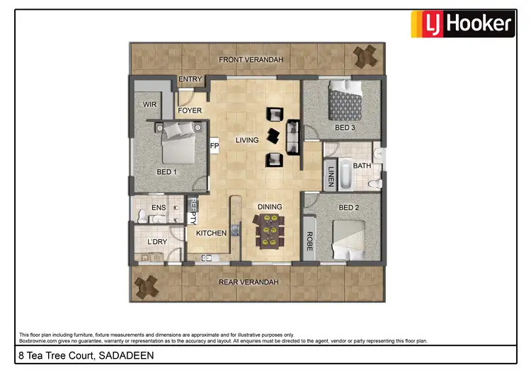 Floorplan of Homely house listing, 8 Tea Tree Court, Sadadeen NT 870