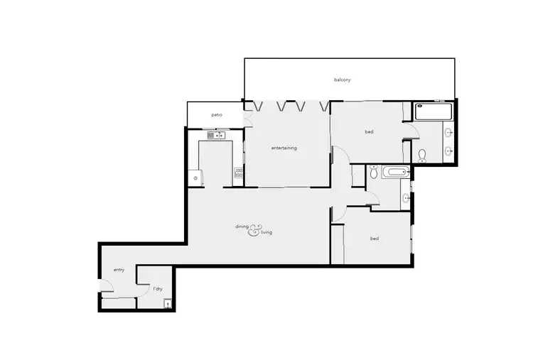 Floorplan of Homely unit listing, 1312/2 Greenslopes Street, Cairns North QLD 4870