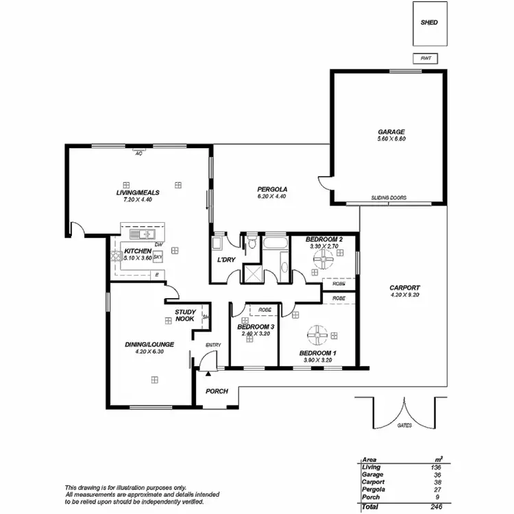 Floorplan of Homely house listing, 6 Chapman Crescent, Redwood Park SA 5097