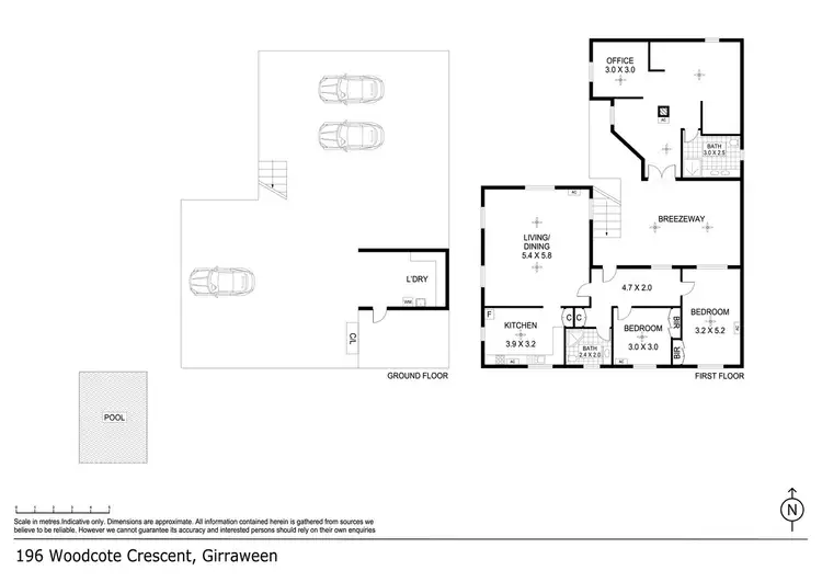 Floorplan of Homely house listing, 196 Woodcote Crescent, Girraween NT 836