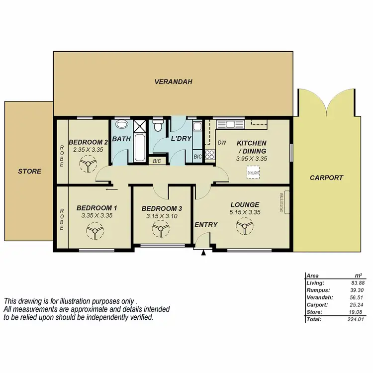 Floorplan of Homely house listing, 3 Nomina Street, Ingle Farm SA 5098