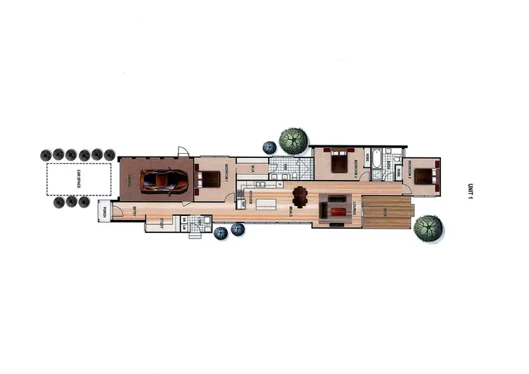 Floorplan of Homely townhouse listing, 1/8 Rutter Avenue, Healesville VIC 3777