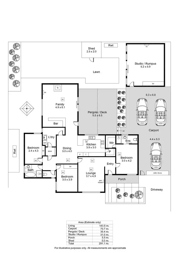 Floorplan of Homely house listing, 6 Grose Crescent, North Haven SA 5018