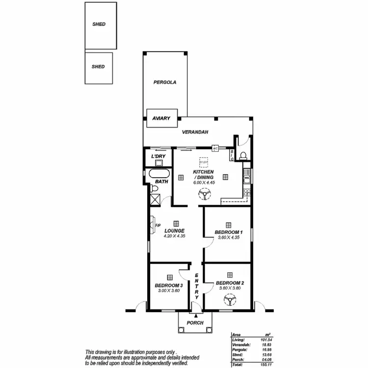Floorplan of Homely house listing, 1 Horley Terrace, Kilburn SA 5084