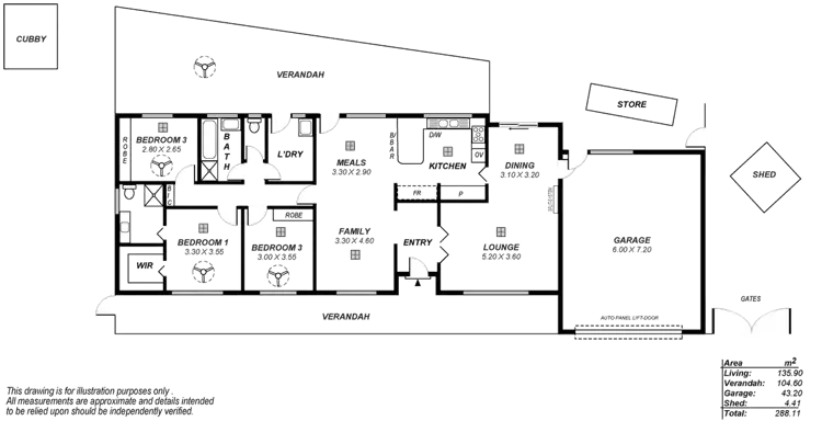 Floorplan of Homely house listing, 1 Pontiac Court, Athelstone SA 5076