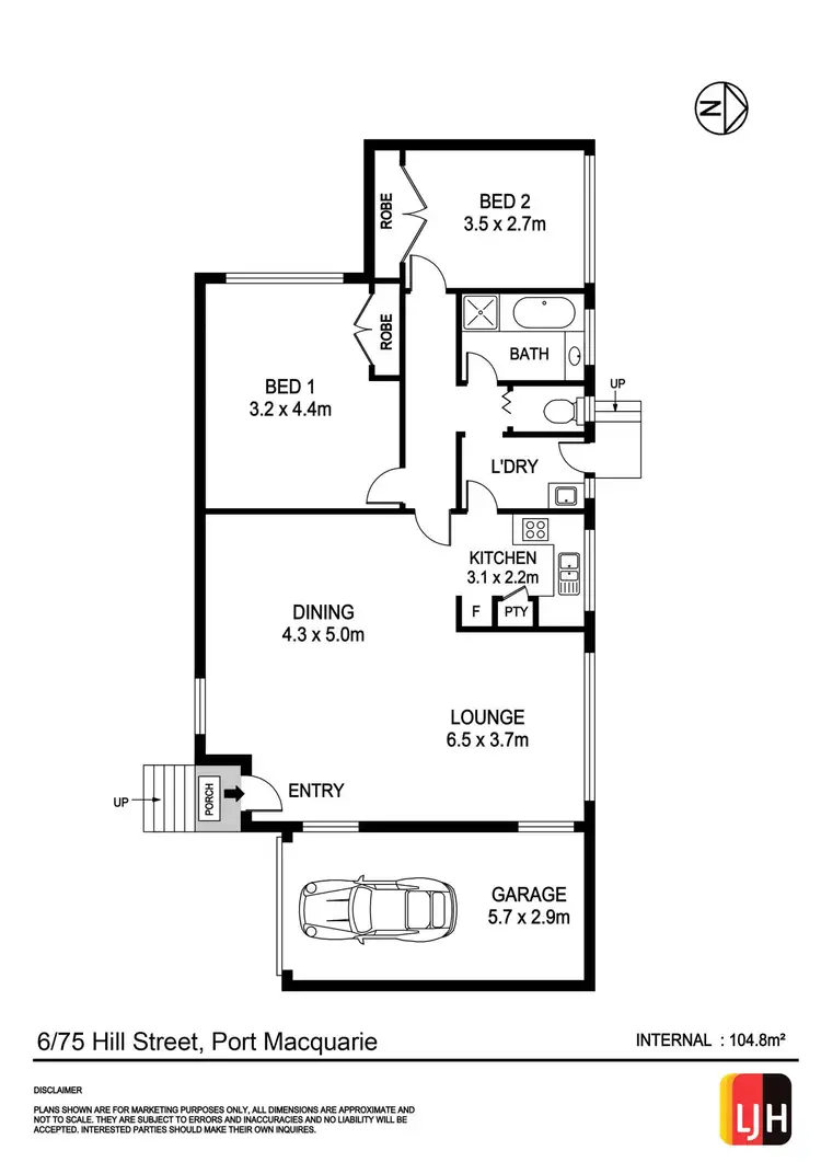 Floorplan of Homely villa listing, 6/73-75 Hill Street, Port Macquarie NSW 2444