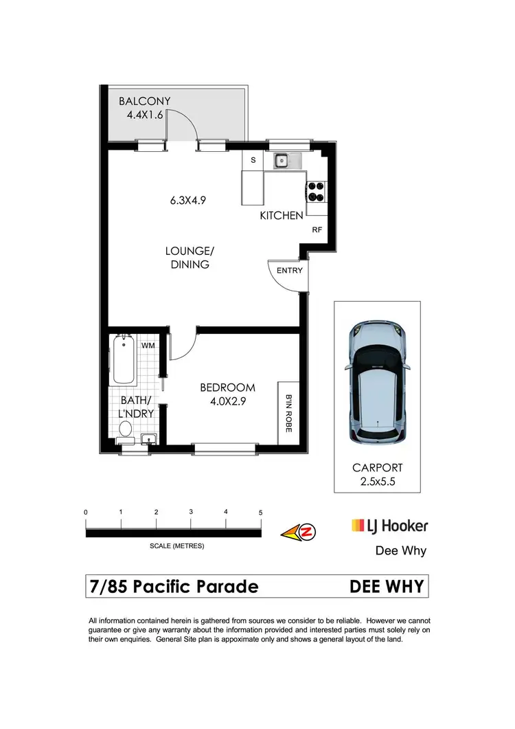 Floorplan of Homely unit listing, 7/85 Pacific Parade, Dee Why NSW 2099