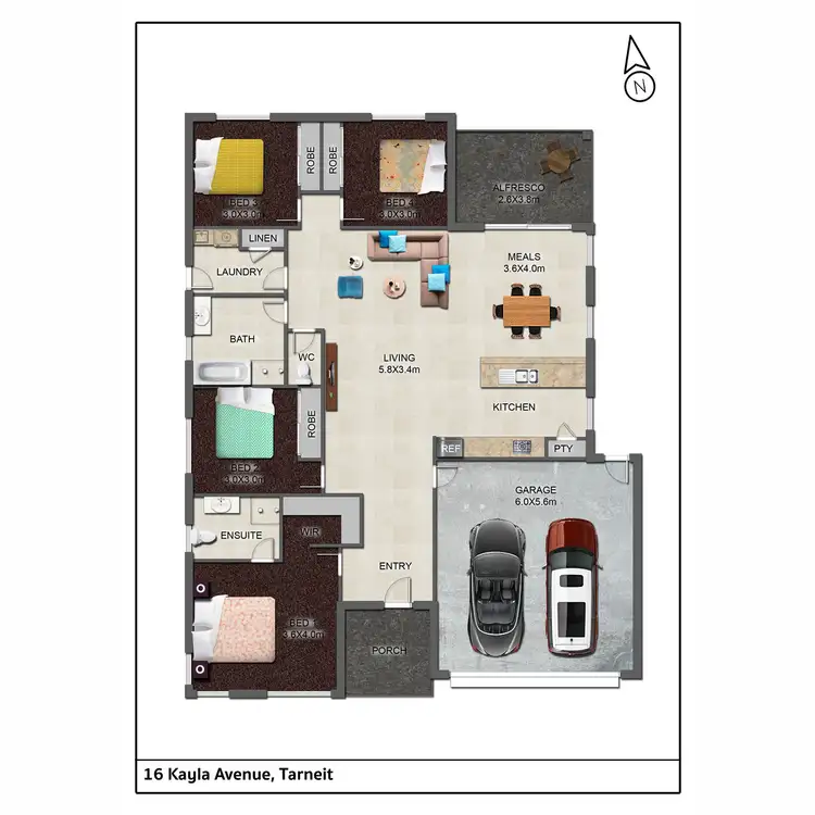 Floorplan of Homely house listing, 16 Kayla Avenue, Tarneit VIC 3029