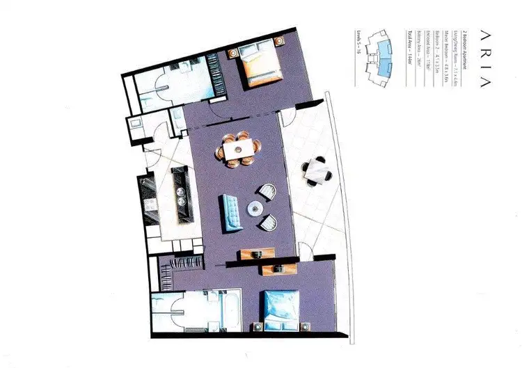 Floorplan of Homely apartment listing, 702/19 Albert Avenue, Broadbeach QLD 4218