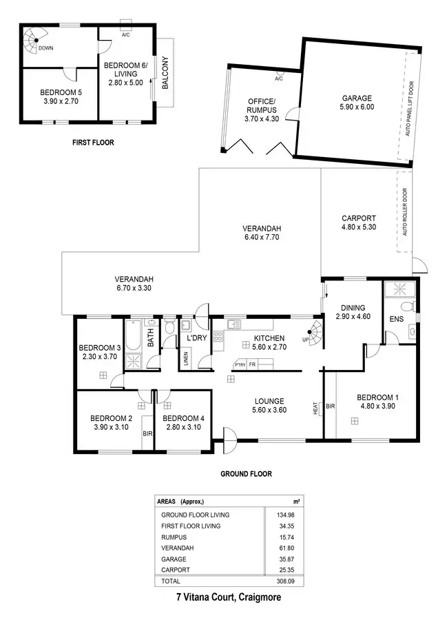 Floorplan of Homely house listing, 7 Vitana Court, Craigmore SA 5114