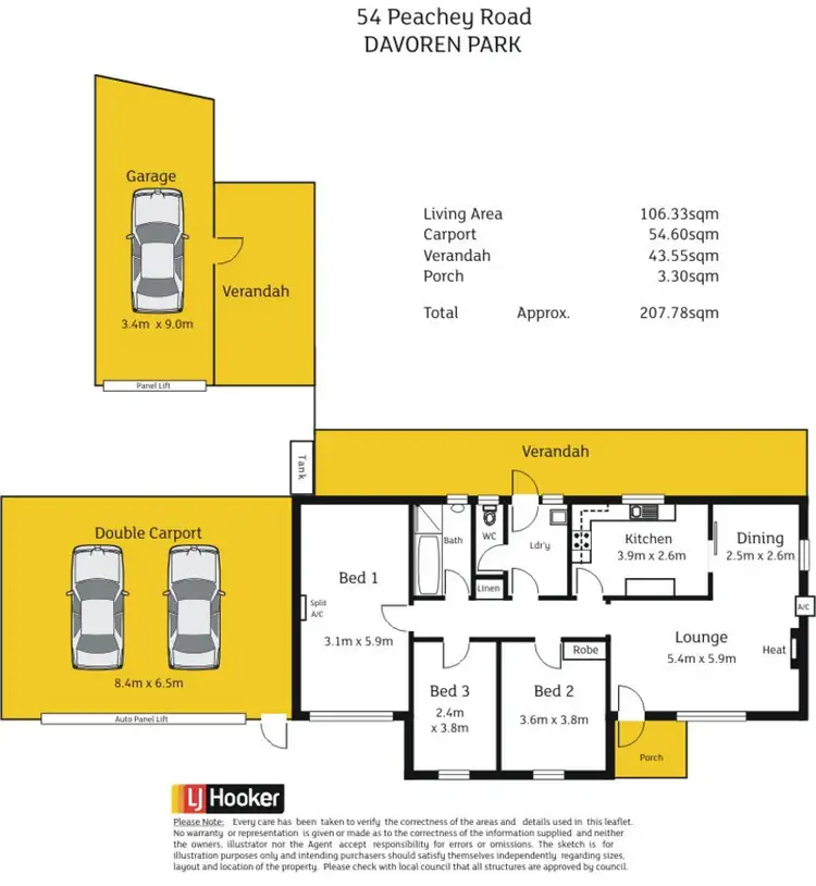 Floorplan of Homely house listing, 54 Peachey Road, Davoren Park SA 5113