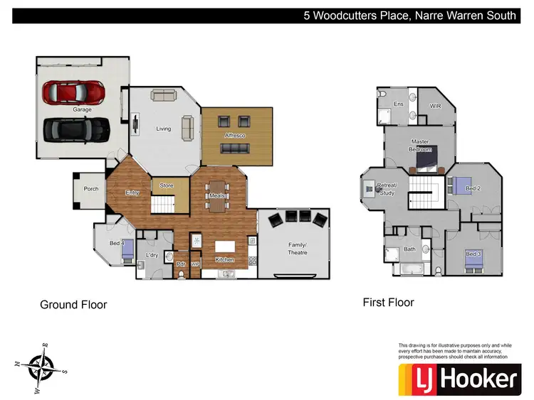 Floorplan of Homely house listing, 5 Woodcutters Place, Narre Warren South VIC 3805
