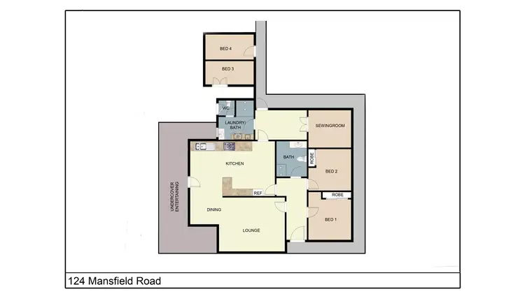 Floorplan of Homely house listing, 124 Mansfield Road, Benalla VIC 3672