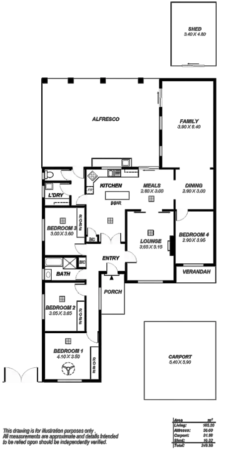 Floorplan of Homely house listing, 5 Tamar Crescent, Banksia Park SA 5091