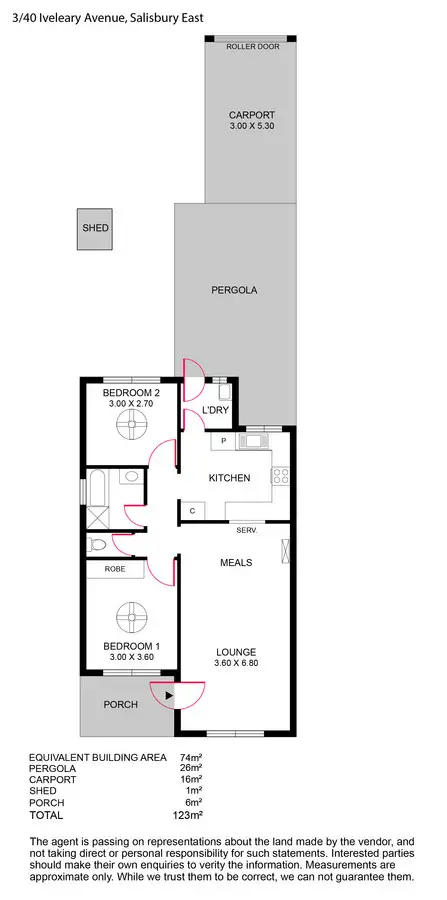 Floorplan of Homely unit listing, 3/40 Iveleary Avenue, Salisbury East SA 5109