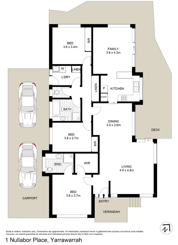 Floorplan of Homely house listing, 1 Nullabor Place, Yarrawarrah NSW 2233