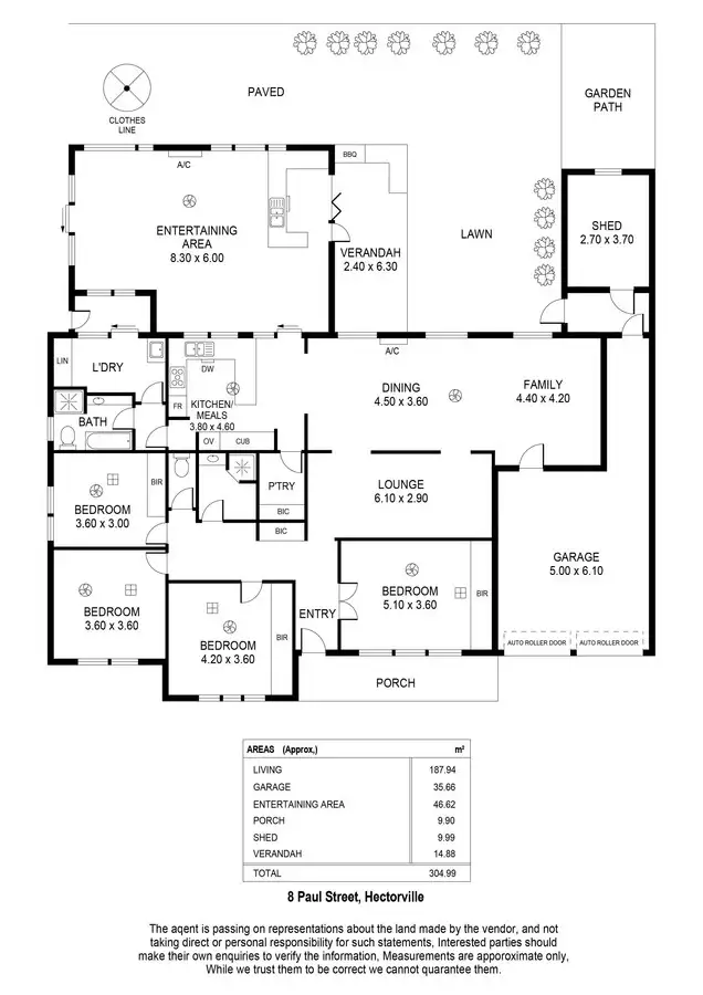 Floorplan of Homely house listing, 8 Paul Street, Hectorville SA 5073
