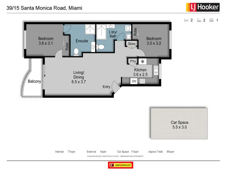 Floorplan of Homely apartment listing, 39/15 Santa Monica Road, Miami QLD 4220