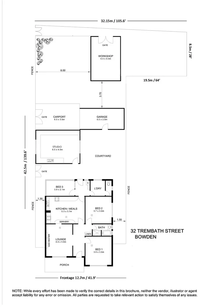 Floorplan of Homely house listing, 32 Trembath Street, Bowden SA 5007