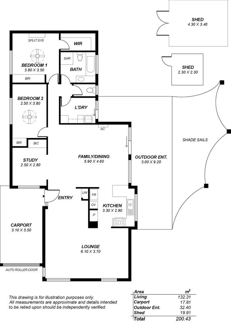 Floorplan of Homely house listing, 7 Darwin Ct, Salisbury Heights SA 5109