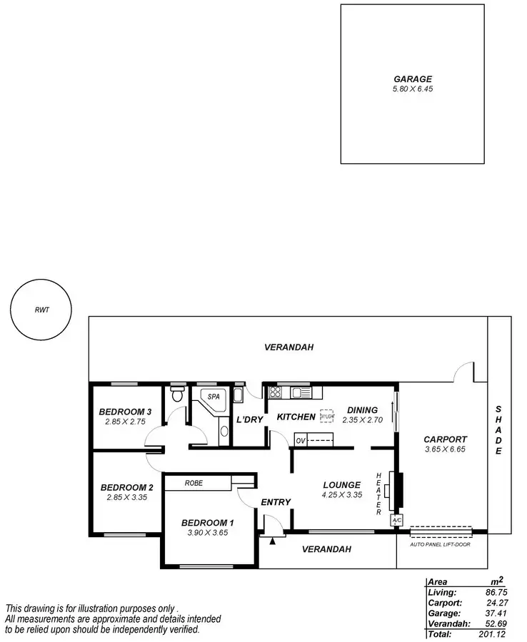 Floorplan of Homely house listing, 10 Ashley Avenue, Ridgehaven SA 5097