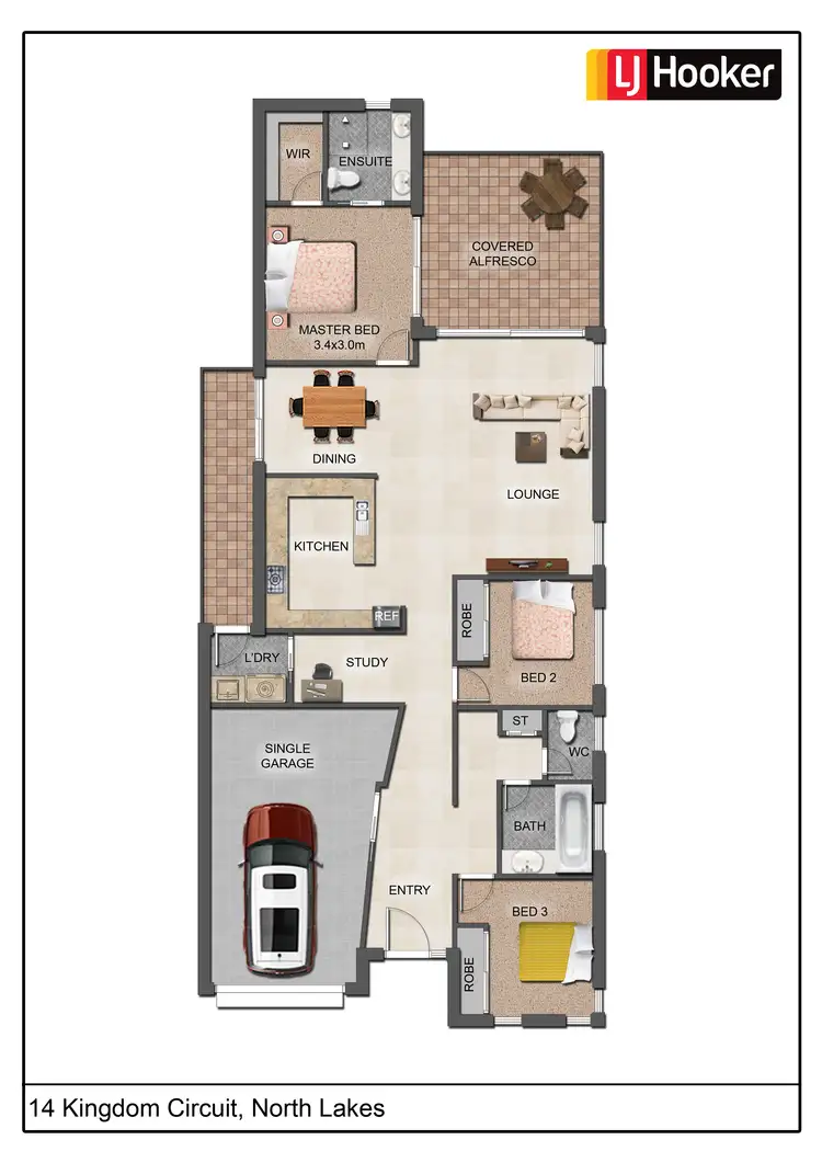 Floorplan of Homely house listing, 14 Kingdom Circuit, North Lakes QLD 4509
