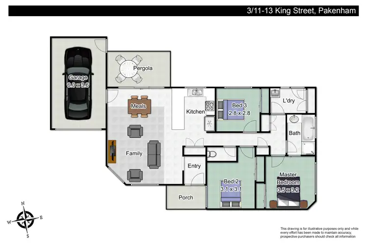 Floorplan of Homely unit listing, 3/11 King Street, Pakenham VIC 3810