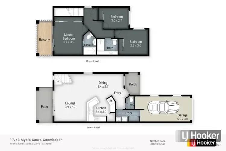 Floorplan of Homely townhouse listing, 17/43 Myola Court, Coombabah QLD 4216
