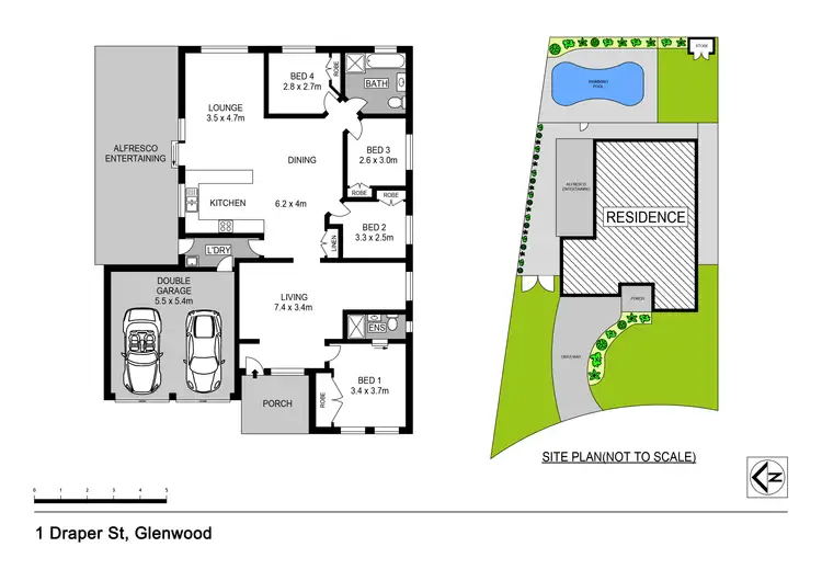 Floorplan of Homely house listing, 1 Draper Street, Glenwood NSW 2768