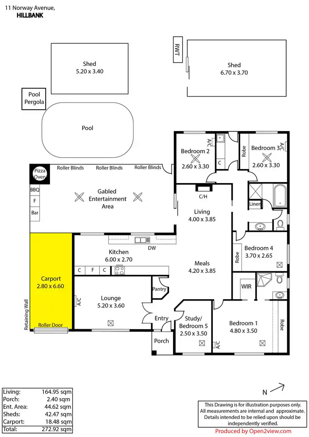 Floorplan of Homely house listing, 11 Norway Avenue, Hillbank SA 5112