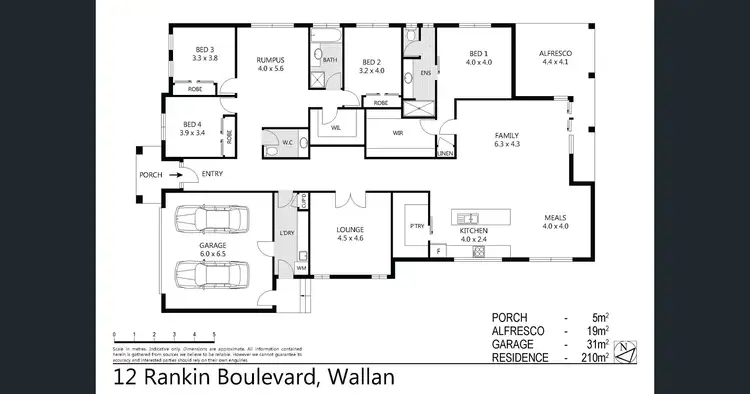 Floorplan of Homely house listing, 12 Rankin Boulevard, Wallan VIC 3756