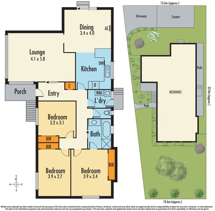 Floorplan of Homely unit listing, 1/32 Monteith Crescent, Endeavour Hills VIC 3802