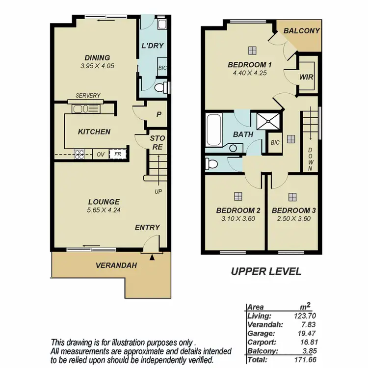 Floorplan of Homely townhouse listing, 7/14-16 Goodwin Circuit, Golden Grove SA 5125