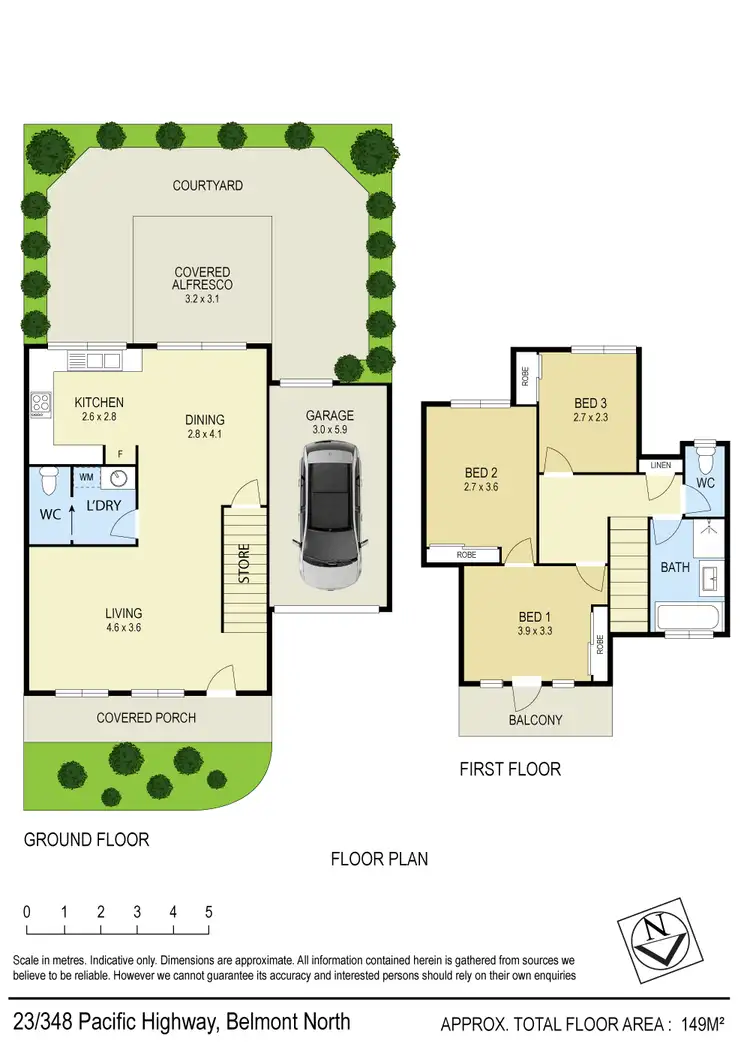 Floorplan of Homely townhouse listing, 23/348 Pacific Highway, Belmont North NSW 2280