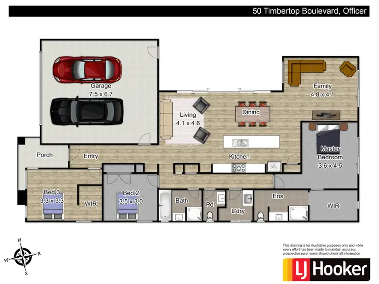 Floorplan of Homely house listing, 50 Timbertop Boulevard, Officer VIC 3809