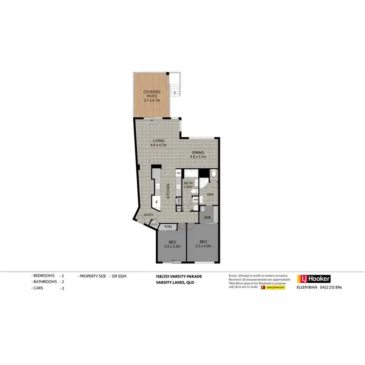 Floorplan of Homely unit listing, 158/251 Varsity Parade, Varsity Lakes QLD 4227