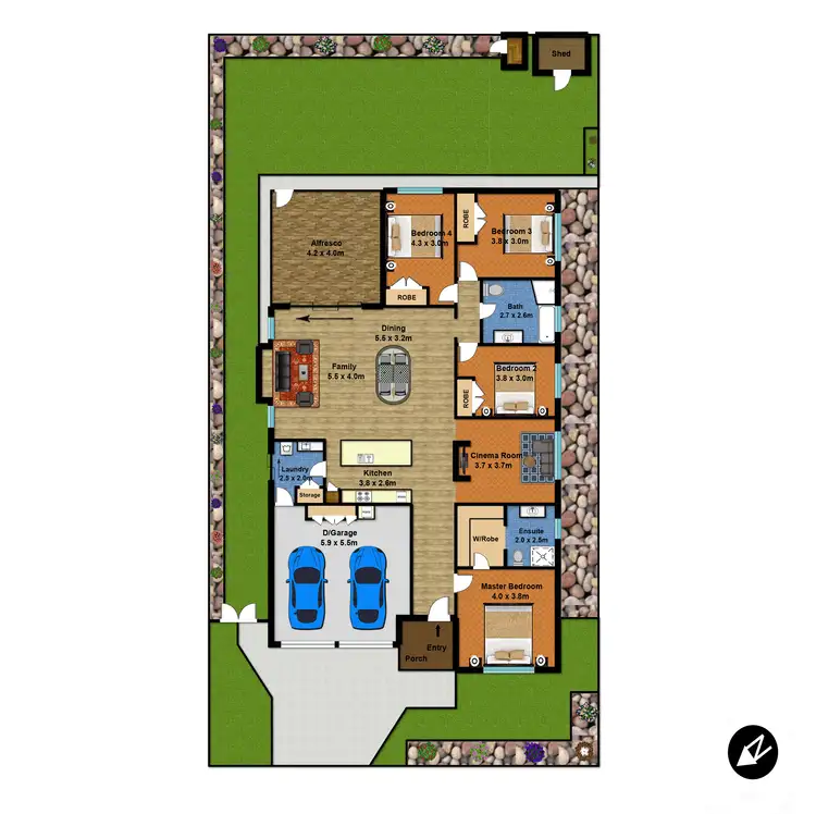 Floorplan of Homely house listing, 5 Gall Place, Oran Park NSW 2570