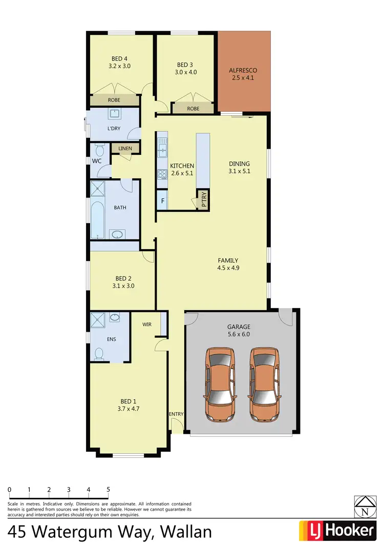 Floorplan of Homely house listing, 45 Watergum Way, Wallan VIC 3756