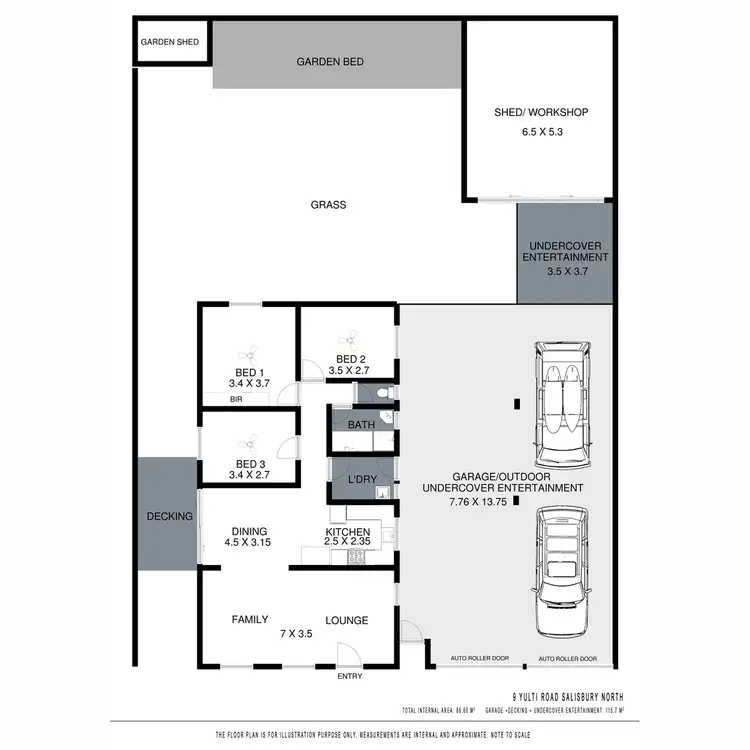 Floorplan of Homely house listing, 9 Yulti Road, Salisbury North SA 5108